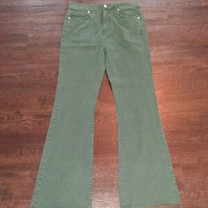 LOFT Olive Flare Jeans